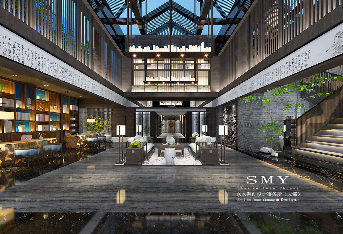 成都主題酒店設(shè)計，大堂設(shè)計裝飾